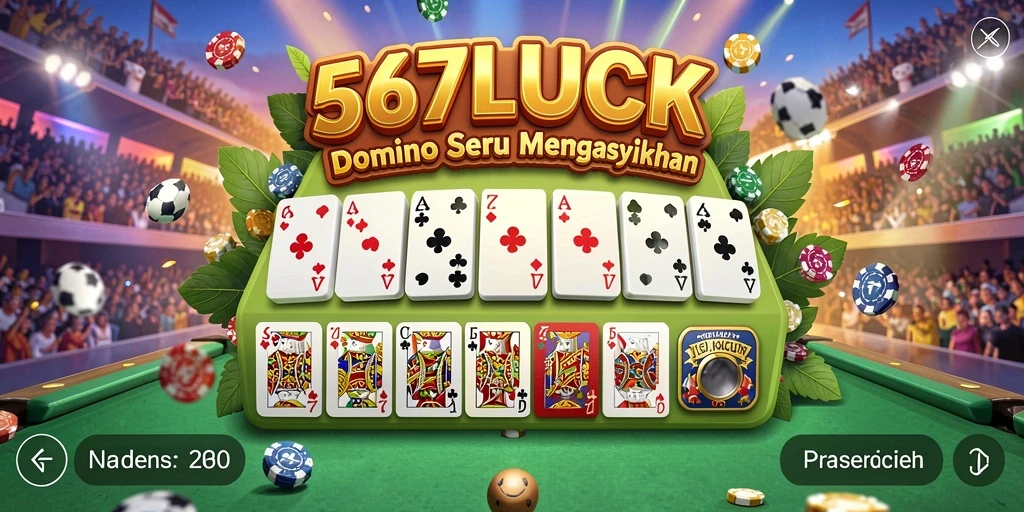 Tampilan gameplay seru dalam permainan Domino 567LUCK.