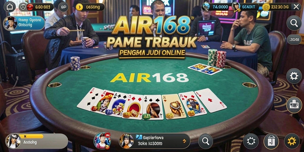 Tampilan gameplay Poker yang seru dan dinamis di AIR168.