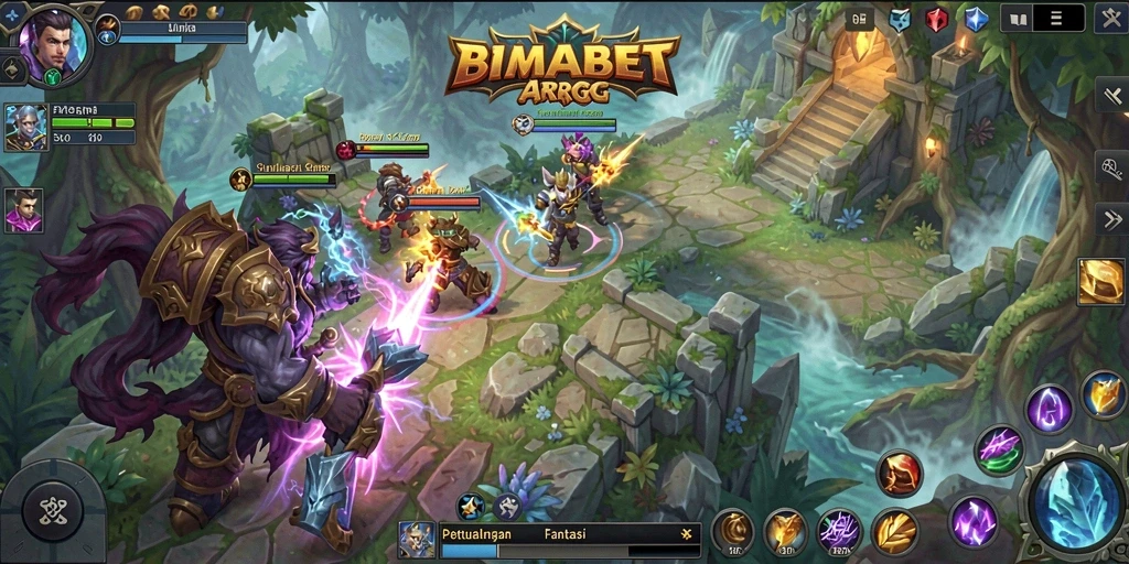 Tampilan layar permainan <strong>BIMABET</strong> yang menampilkan aksi ARPG yang mendebarkan.