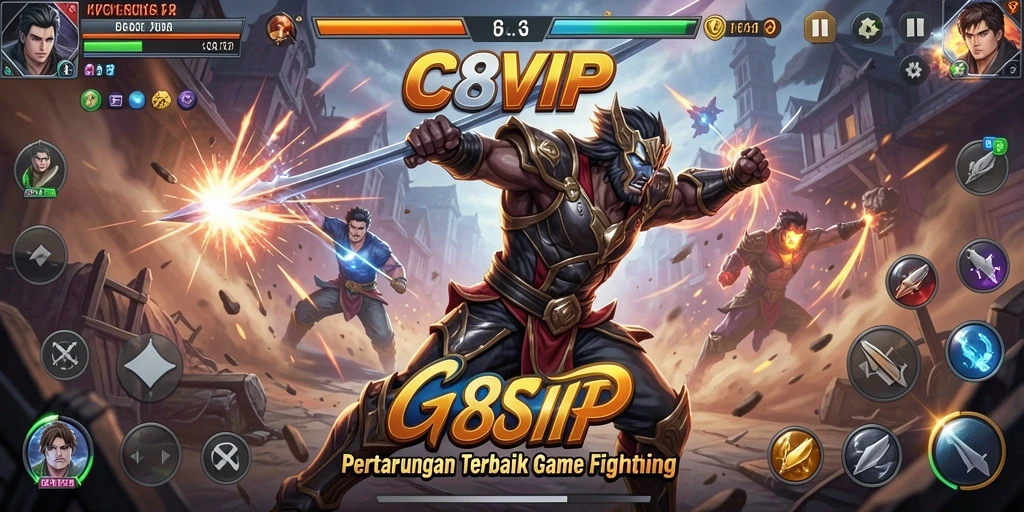 Tampak serunya pertarungan karakter dalam C8VIP.