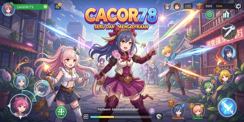 Tampilan gameplay CACOR78 dengan karakter Anime yang menawan.