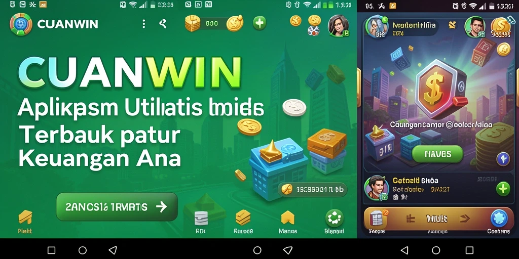 Tampilan antarmuka CUANWIN yang sederhana dan ramah pengguna untuk pengelolaan keuangan.