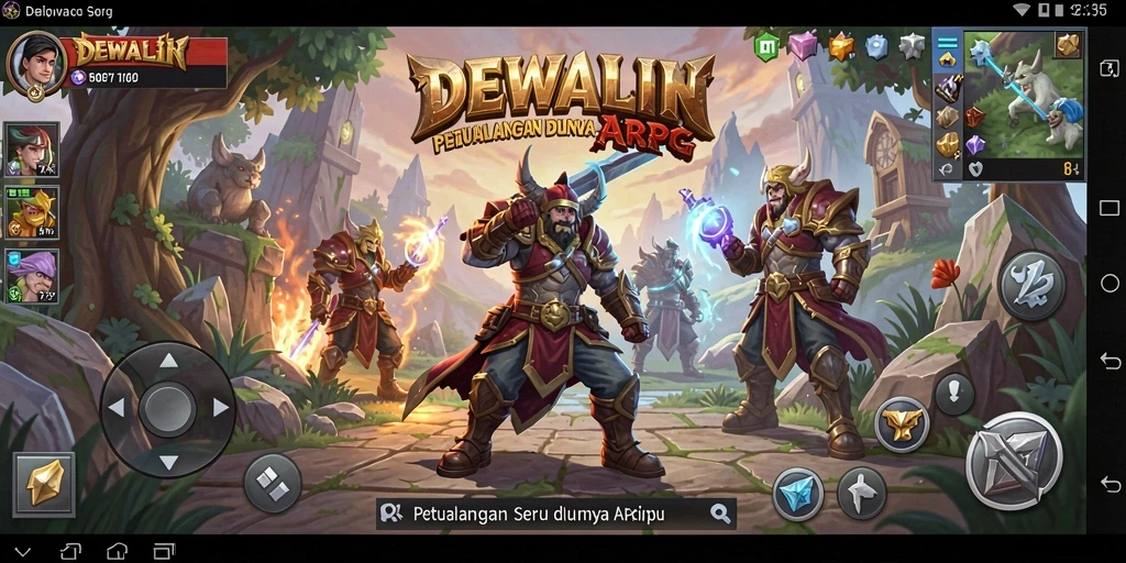 Menampilkan aksi gameplay seru dalam DEWALIN dengan grafis yang memukau.