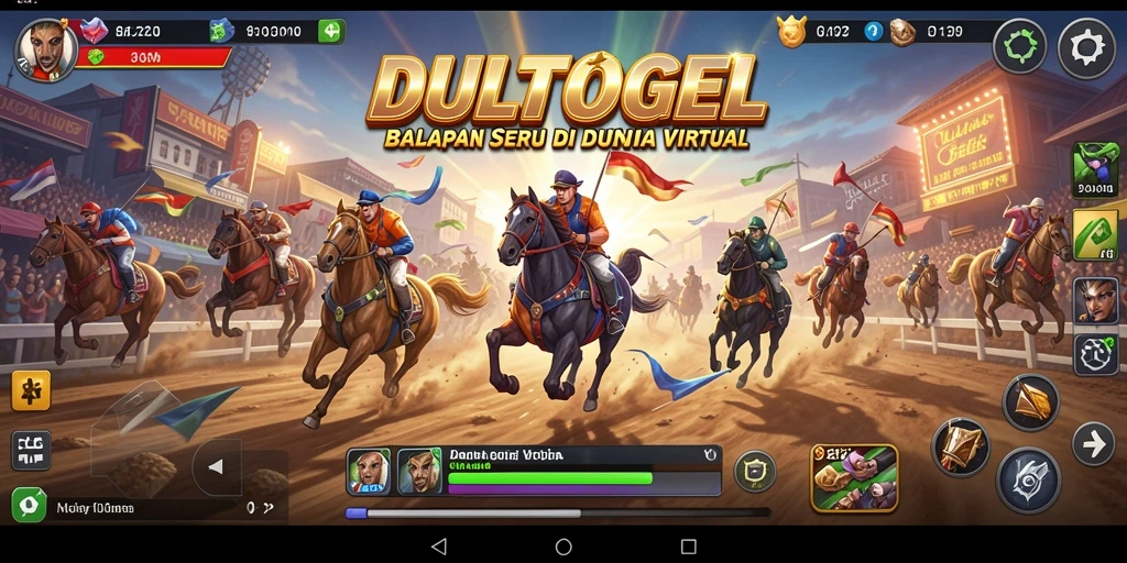 Tampilan gameplay DULTOGEL dengan aksi balap yang memukau.