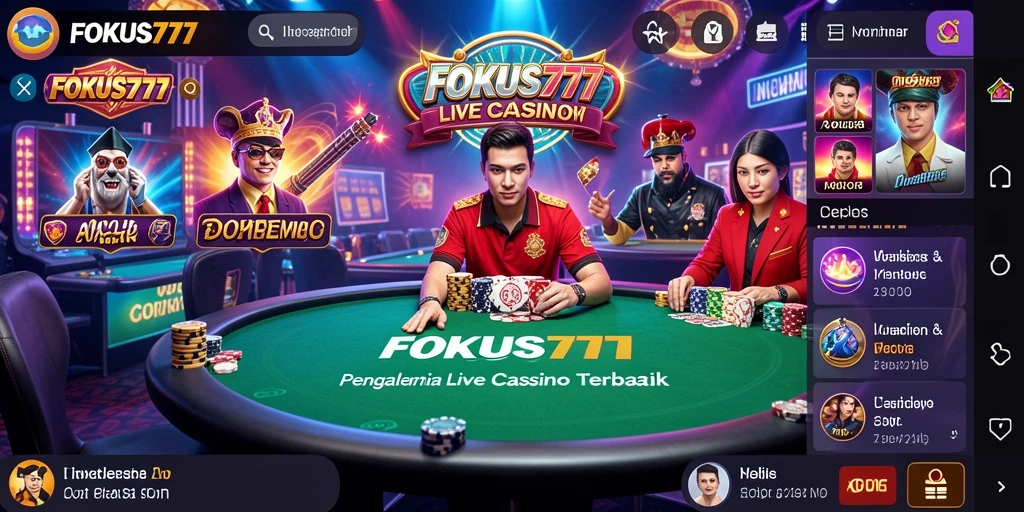 Tampilan gameplay Live Casino FOKUS777 yang menarik dan interaktif.