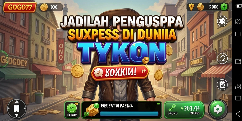 Screenshot GOGO77 menampilkan pengalaman seru dalam pengelolaan bisnis Tycoon.