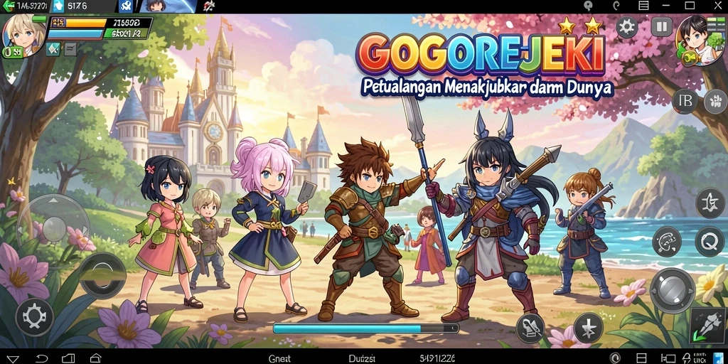 Screenshot gameplay GOGOREJEKI menampilkan aksi pertarungan seru dan karakter yang menarik.