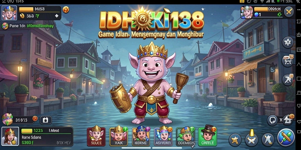 Tampilan screenshot utama IDRHOKI138 menampilkan gameplay Idle yang seru.
