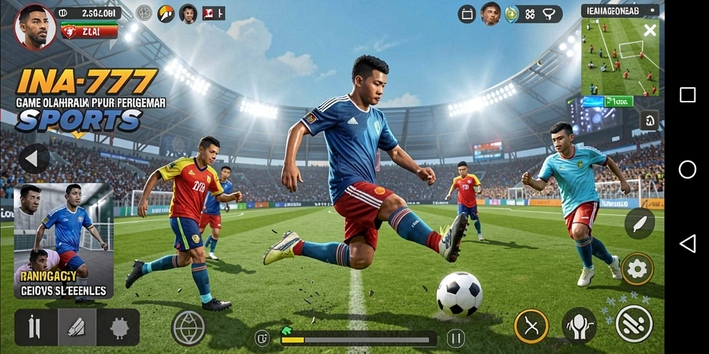 Screenshot gameplay INA777 yang penuh aksi olahraga.