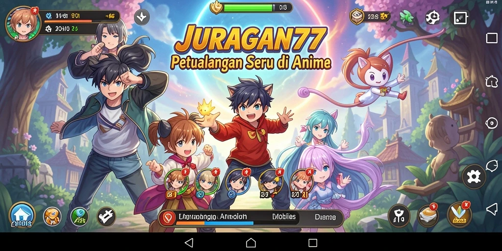 Tangkapan layar gameplay seru di dunia Anime JURAGAN77.