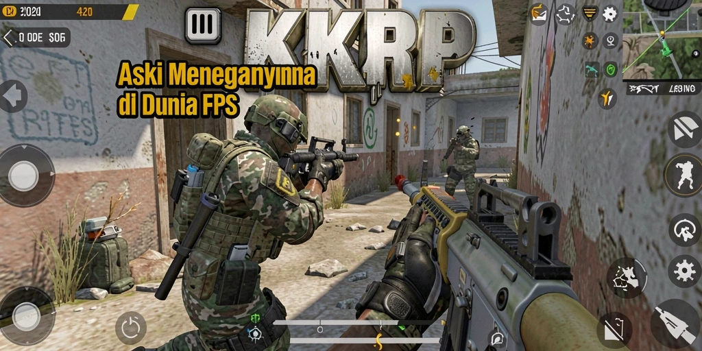 Visual gameplay KKRP menampilkan aksi tembak-menembak yang intens.
