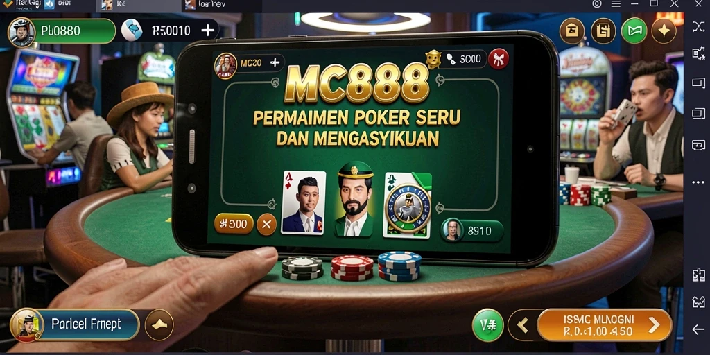 Tampilan gameplay Poker yang penuh aksi di MC888.