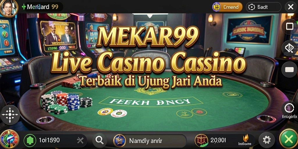 Tampilan gameplay Live Casino yang mendebarkan di MEKAR99.