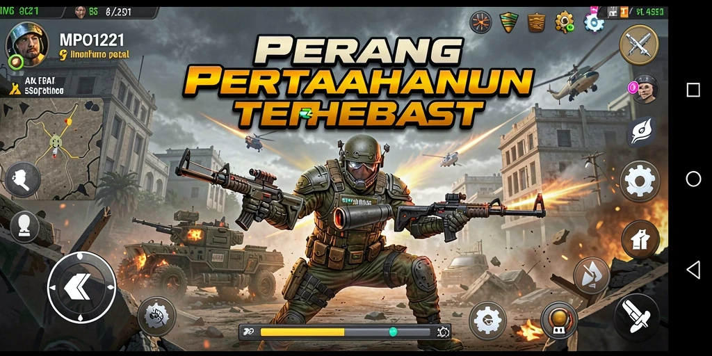 Tampilan gameplay seru dan penuh aksi dari MPO1221.
