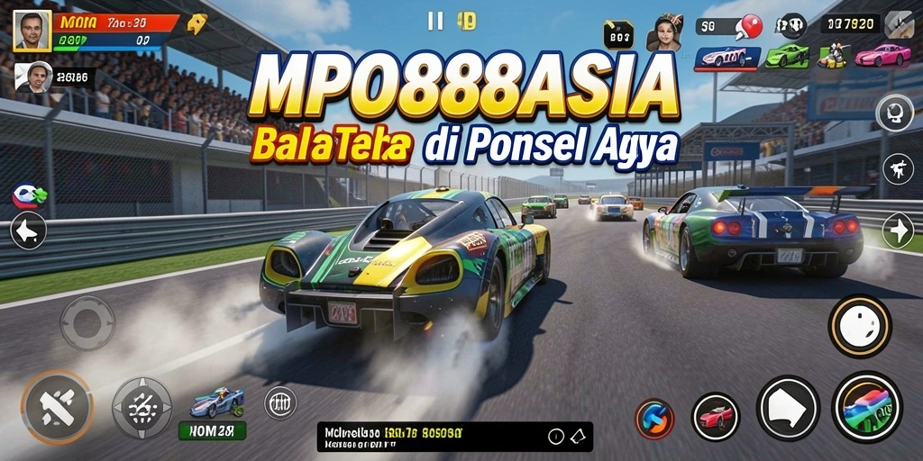 Tampilan gameplay balap yang seru dan mendebarkan di MPO88ASIA.