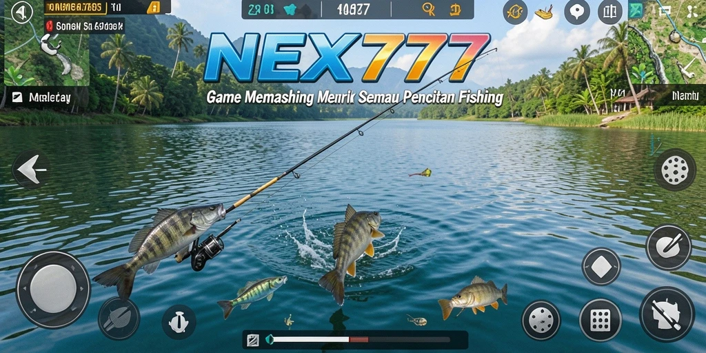 Gameplay NEX777 yang menunjukkan aksi memancing yang seru.