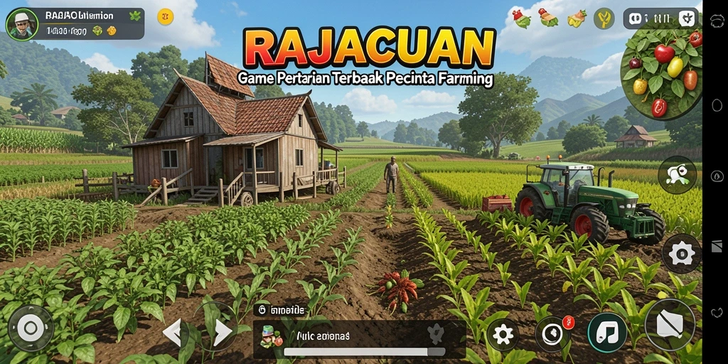 Tampilan gameplay RAJACUAN yang penuh warna dan interaktif.