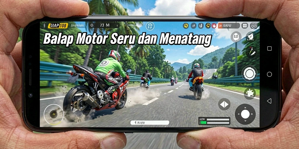 Gameplay seru balap motor di SIAP108 dengan trek beragam.