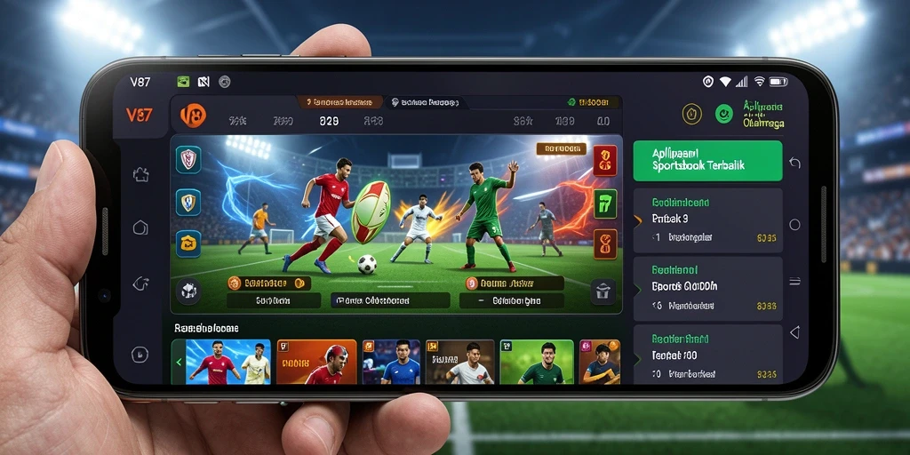 Tampilan gameplay taruhan olahraga yang seru di V87.