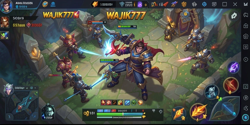 Tampilan seru gameplay MOBA WAJIK777 yang menarik.
