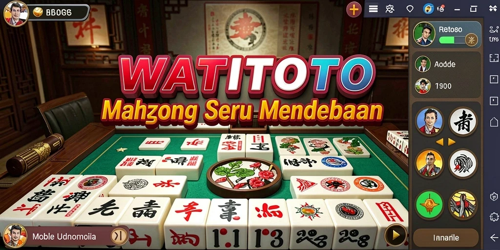 Screenshot utama WATITOTO menampilkan gameplay Mahjong yang menarik dan menantang.