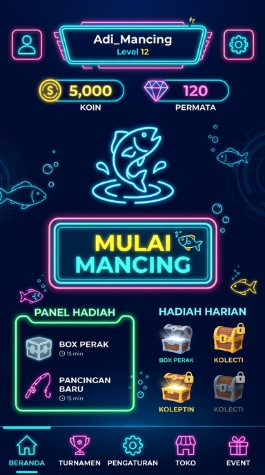 Tampilan antarmuka pengguna d06 yang sederhana.
